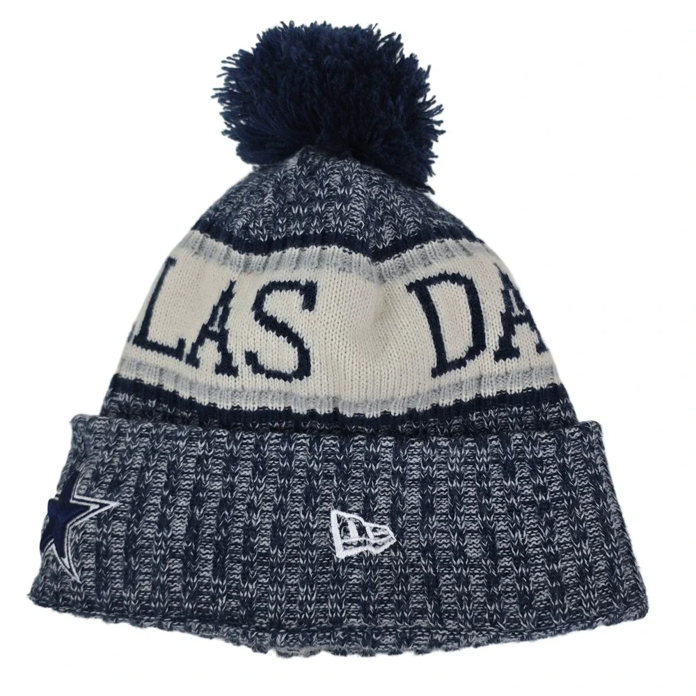 Dallas Cowboys New‎ Era NFL Knit Pom Beanie Hat Stocking Cap One Size Fits Most